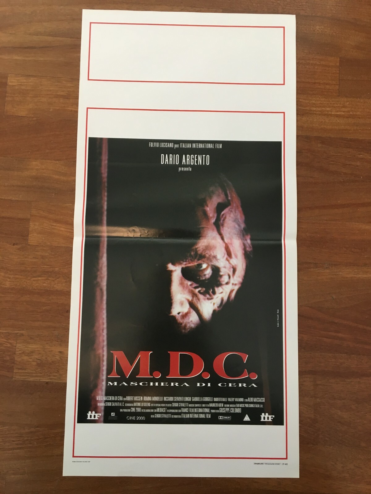 Locandina originale film M.D.C. - Maschera di cera (1997) - Regia di Sergio Stivaletti