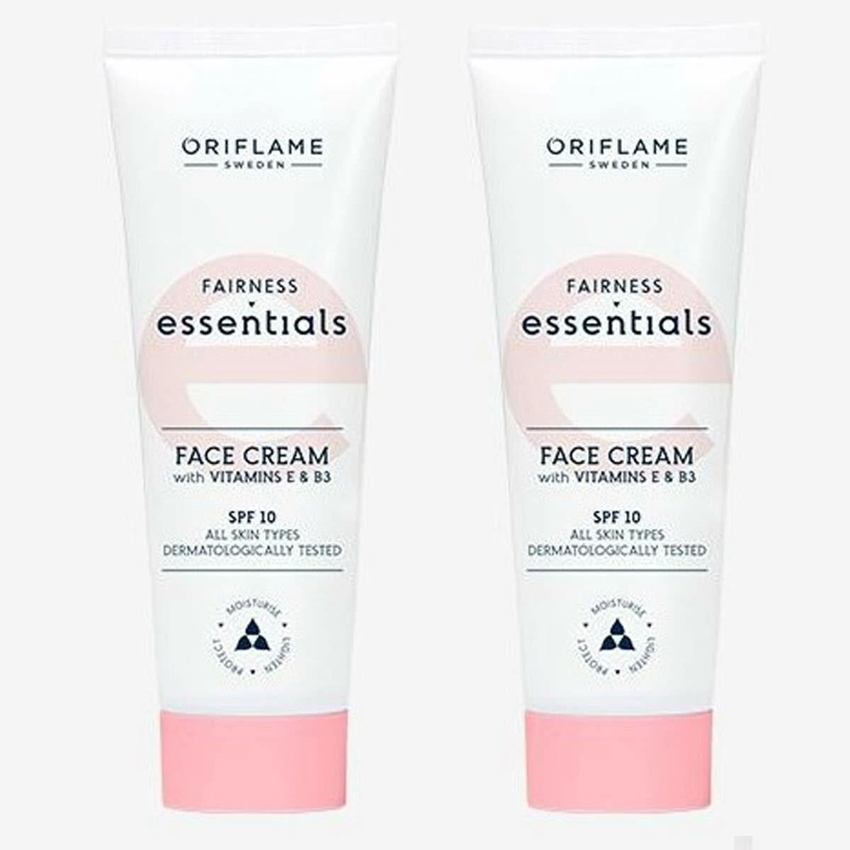 Oriflame ESSENTIALS Fairness Face Cream with Vitamins E B3 SPF10 50ml x 2