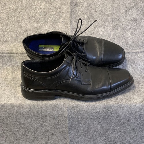 Florsheim Schuhe Herren 10D schwarz Kappe Zehe Memory Foam belüftete Innensohle - Bild 3 von 12