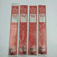 Vintage 1970's Rainbow Double Barb Fishing Hooks Size 4 Lot of 4 New Old Stock