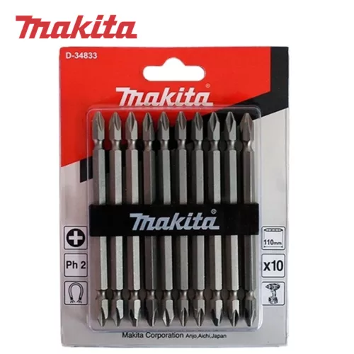 Makita D-34833 Screwdrivers Bit (PH2 110mm 10ea) Set