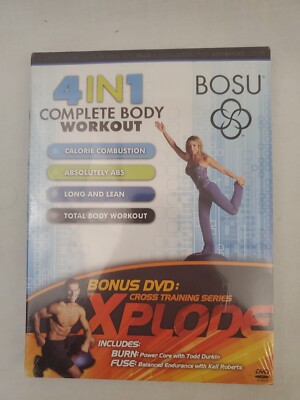 BOSU 4 IN 1 COMPLETE BODY WORKOUT DVD BONUS CROSS TRAINING XPLODE- NEW SEALED