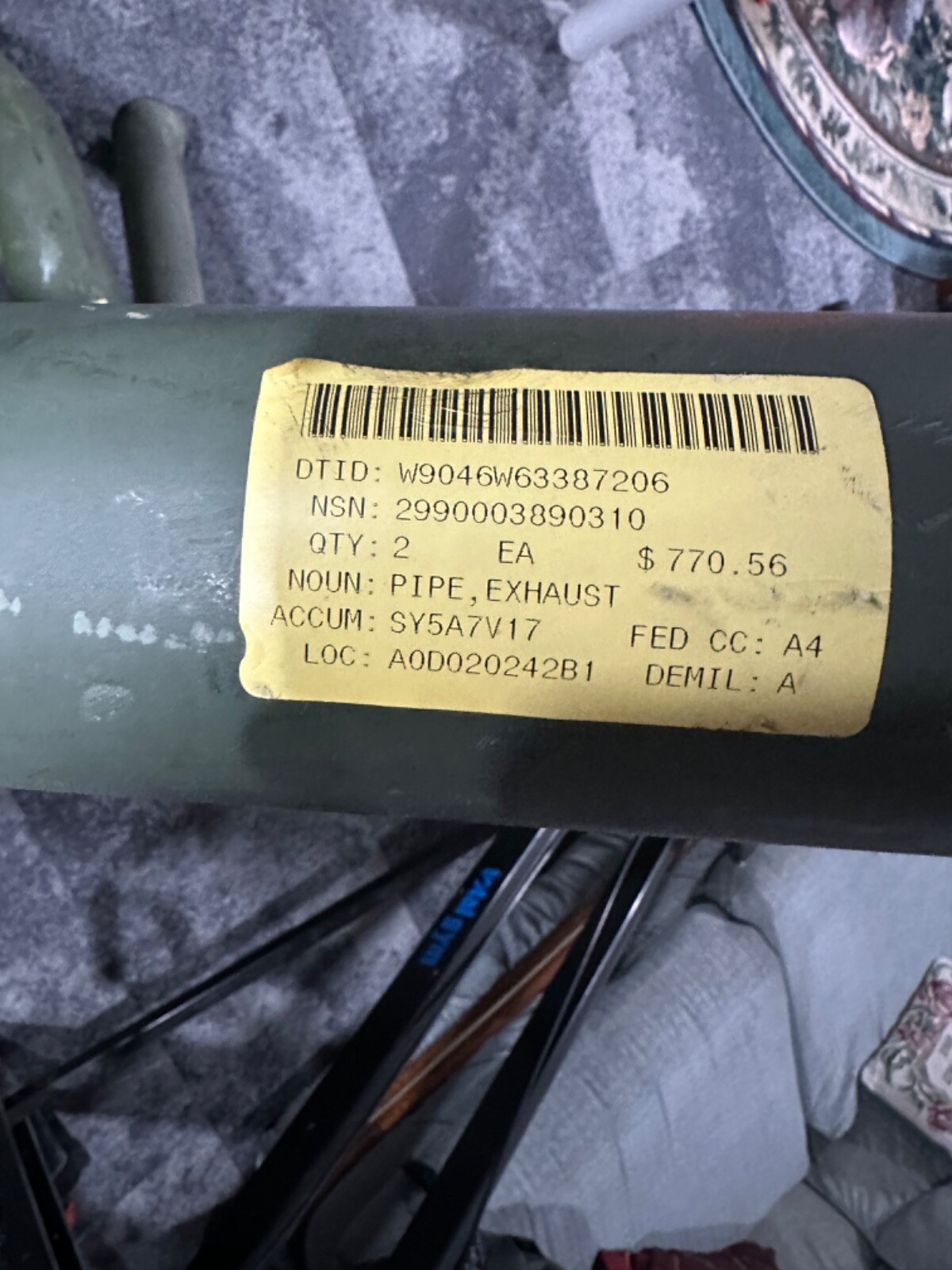 M49/M35A2 exhaust J Pipe fits 2/1/2 ton military truck eBay