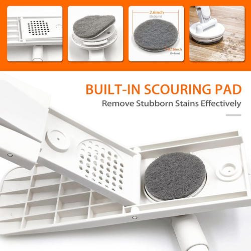 Dust Mop for Floor Cleaning with 2 Washable Microfiber Pads - Dry Wet Flat Mop - Picture 6 of 12