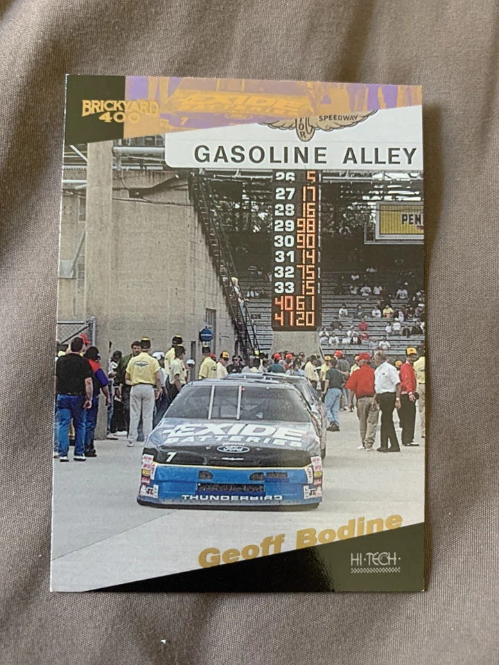 Geoff Bodine signed back of race card. 1986 Daytona 500 race winner. - Image 2 of 2