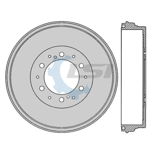 Tambores de freno traseros para Toyota Hilux 4x4 KUN25 KUN26 GGN25 05-18 295mm Foto 2 de 2