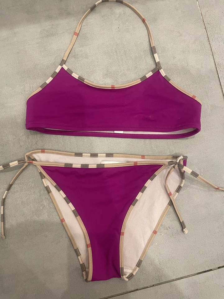 Original Childrens Burberry Bikni Gr. 164 / 14Y in Magenta