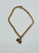 O.C. Tanner Jewelry Co Mallory Charm 10K Gold on Bracelet 12K Gold Service Award