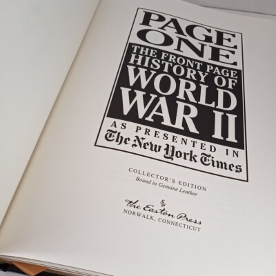 Easton Press Leather The New York Times The Front Page History Of