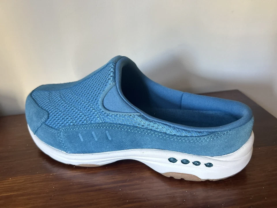 EASY SPIRIT WOMEN'S TRAVELTIME 266 MULE CLOGS Turquoise Blue 8.5 WIDE - Image 2 of 4