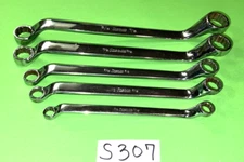 SNAP-ON TOOLS 5 PIECE SAE. DEEP OFF-SET BOX-END WRENCH SET 3/8 TO 7/8 - XO605