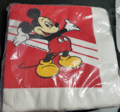 Walt Disney Productions Mickey Mouse Beverage Cocktail Party Napkins Gibson USA