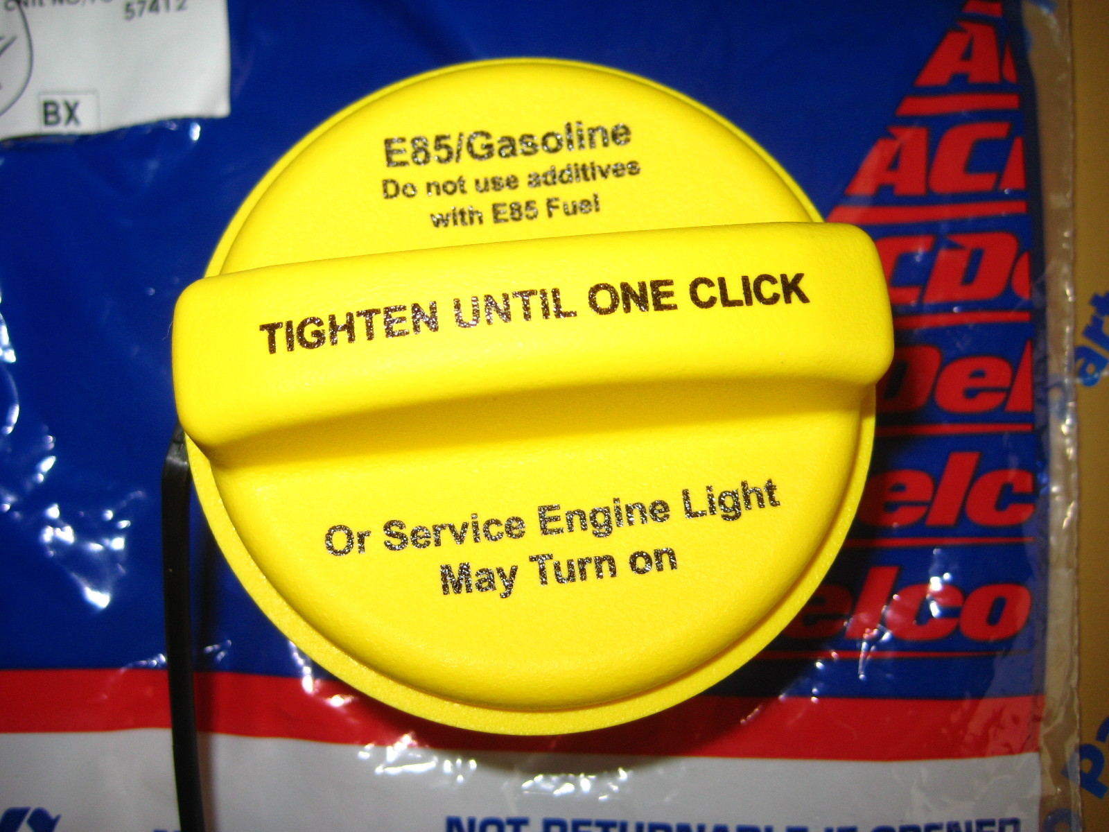 Chevy GMC Yellow Flex Fuel E85 Gas Cap OEM New Genuine GM Part 2012
