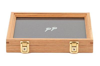 Two Timbers Extra Small Display Case Oak Finish 2''x6''x9'' Knife Arrowhead Medals 