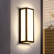 LANFU LED Aluminum Wall Sconce Waterproof Outdoor Wall Light,Modern Porch Wal...