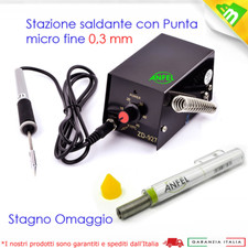 MINI STAZIONE SALDANTE LAFAYETTE MSS-9 8W 450° SOLDERING STAGNO PUNTA 0,3 mm