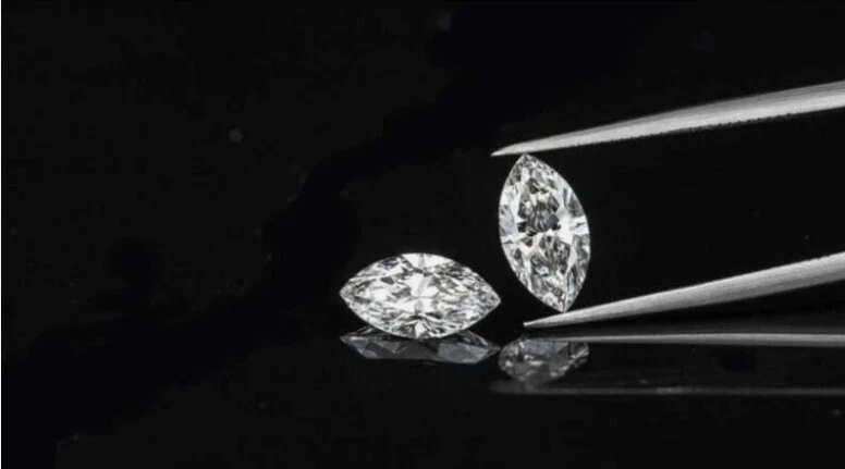 Loose CVD Diamond IF Clarity Lab Grown Pair Marquise D Color 2 x 4 mm Certified - Image 2 of 4