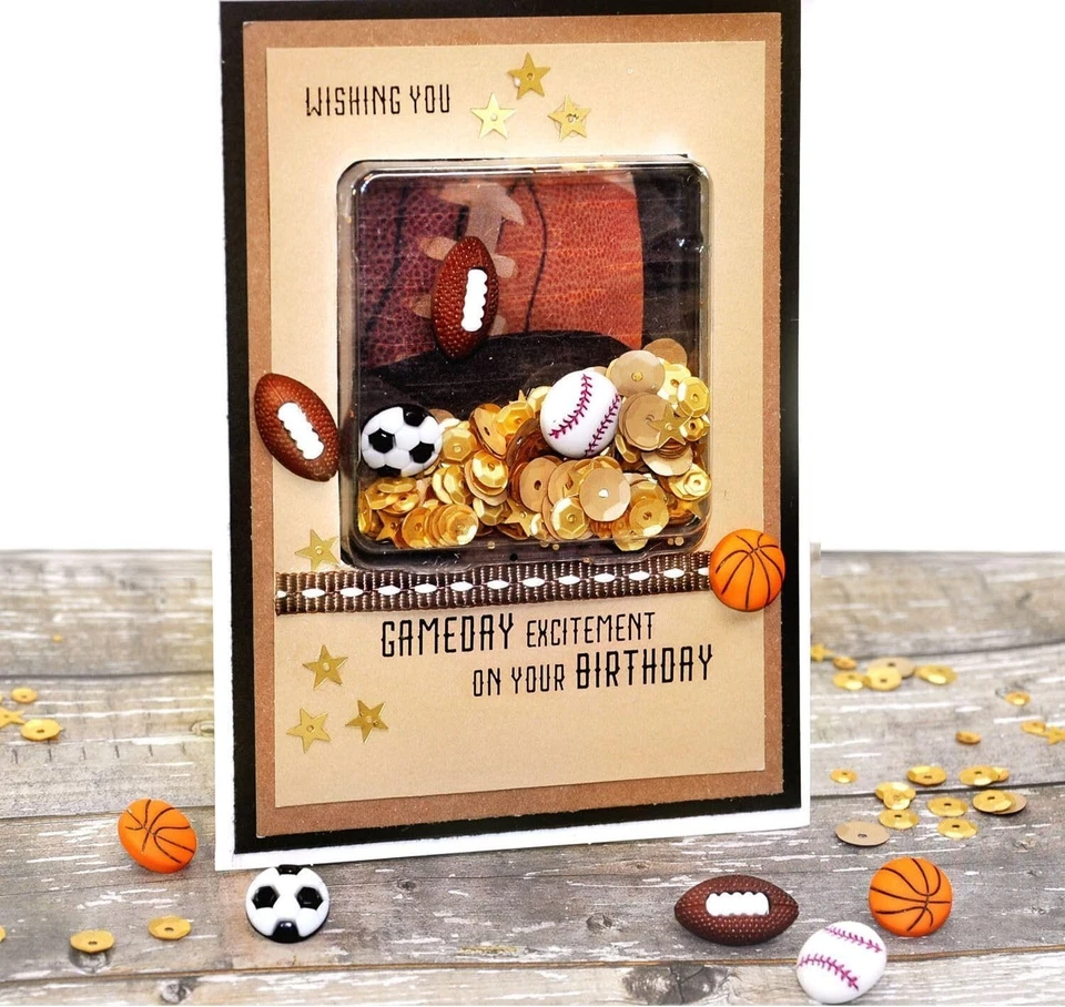 Buttons Galore Craft & Sewing Buttons - Footballs - 3 Packs 27 Buttons - Image 2 of 2