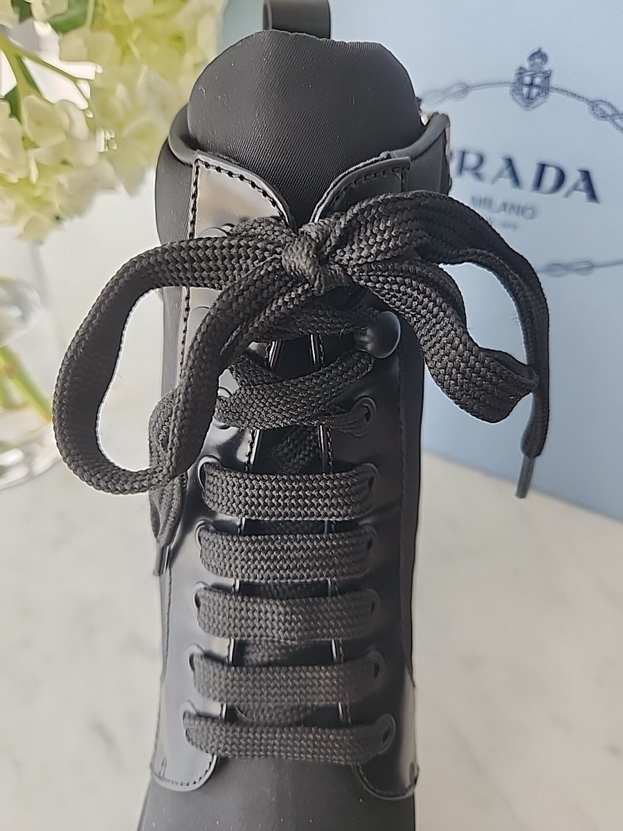 PRADA(プラダ)CALZATURE DONNA Women's Prada Calzature Donna Nero Vernice Black Sneakers US