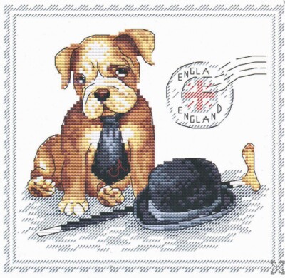 Stickpackung Kreuzstich 14CT Жар-птица 18x18cm Dimensions Vervaco Riolis Hund
