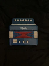 Schylling Little Blue Accordion Child Size Toy Musical Instrument Bavaria Polka