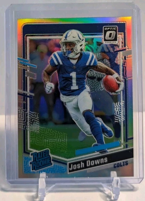 JOSH DOWNS 2023 Donruss Optic #248 RC Rated Rookie SILVER Holo Prizm - Colts