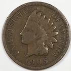1905 United States Indian Head Cent Penny - Very Good (VG) KM#90a - IH05VG