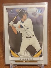Shane Zeile Detroit Tigers 2014 Bowman Chrome Draft Card