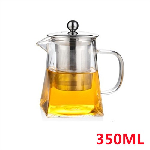 350ML/550ML/750ML Clear Glass Teapot Jug With Infuser Coffee Tea Leaf Herbal Pot - Picture 11 of 14
