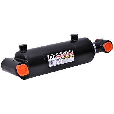Hydraulic Cylinder Welded Double Acting 5'' Bore 16'' Stroke Cross Tube 5x16 NEW