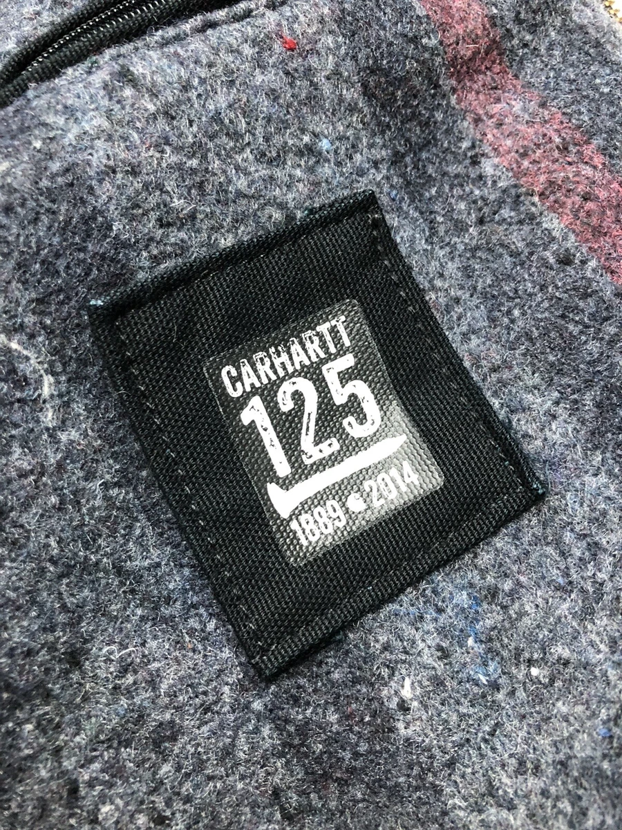 Carhartt Detroit Made USA Blanket Lined Duck Black Jacket 125 Anniversary Size L