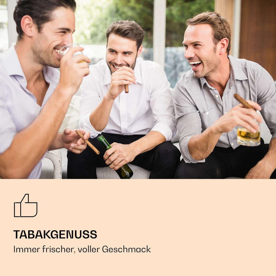 Humidor Luftbefeuchter Zigarren 48L 3 Einschübe Zedernholz LED Glastür schwarz - Bild 3 von 4