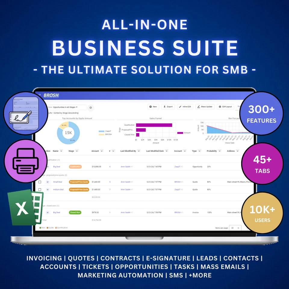 All-In-One Business Office Suite Marketing Automation Bulk Email AI 2025 - BROSH - Image 2 of 4