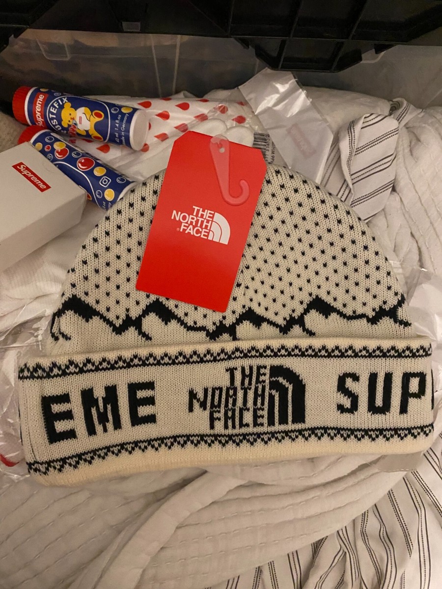 SUPREME x The North Face Expedition Fold Beanie White Brand SUPREME x The North Face Expedition Fold Beanie White Brand