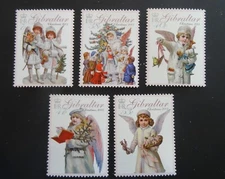 Gibraltar #1029-33, Christmas Angels, set of 5 stamps, MNH/OG - 2005 (1059)