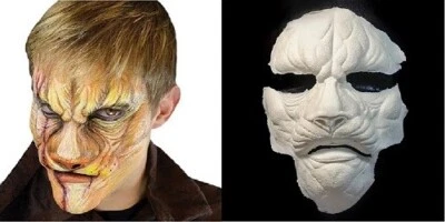 Masque prothétique latex mousse visage lion appareil non peint FO064 neuf - Photo 1/4