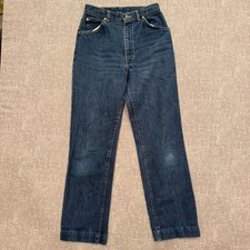 Vintage Lee Riders Jeans Womens 11 High Waist Straight Leg Made in USA Denim