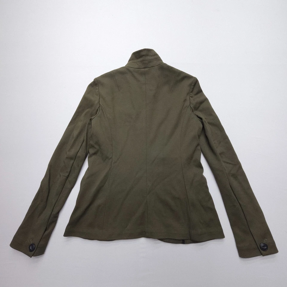 Rag & Bone Slade Blazer Army Green Size 2 Knit Stretch Viscose Wool Military EUC - Image 2 of 4