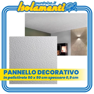 Pannello Polistirolo Decosa Dimensioni 50 x 50 cm Gent Confezione da 20 mq