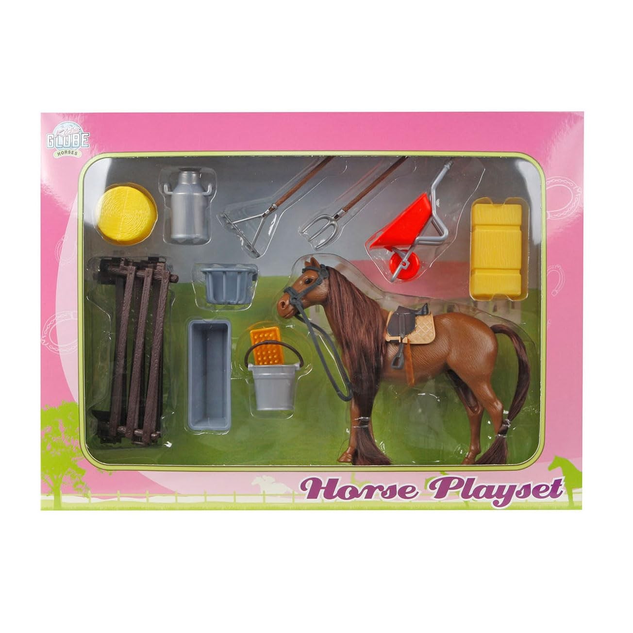 Kids Globe Horses Speelset met paard en accessoires 13cm 640120