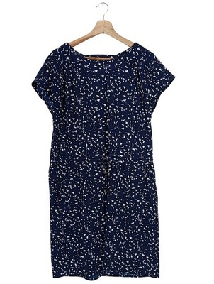 VERO MODA Kurzarmkleid Damen Kleid Gr. DE 38 blau-weiß Casual-Look