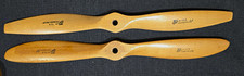 Top Flite SUPER-M 12-6 Wooden RC Airplane Propeller Lot of 2 Brown