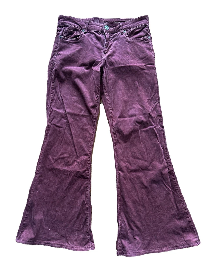 Kut From The Kloth Jane Super Flares Corduroy Flare Plants Size 10 Maroon Brown - Image 3 of 4