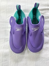 Speedo Kids Toddler Surfwalker Water Shoes Purple Teal Size M 7-8 Swim Beach