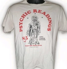 Official A Lab Brand Men's White Psychic Reader Logo T Shirt Size Medium 