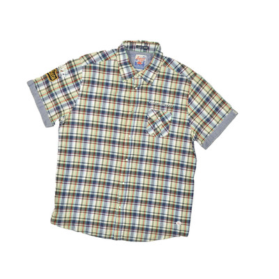 Legend Co. Men Plaid Short Sleeve Button-Down Pearl Snap Shirt Regular Size XXL