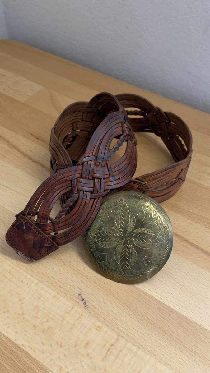 Brown Leather Braided Belts for Women for sale | eBay display picture 1
