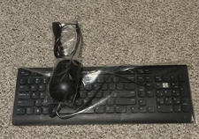Lenovo Office Keyboard and Mouse Combo USB Wired Black