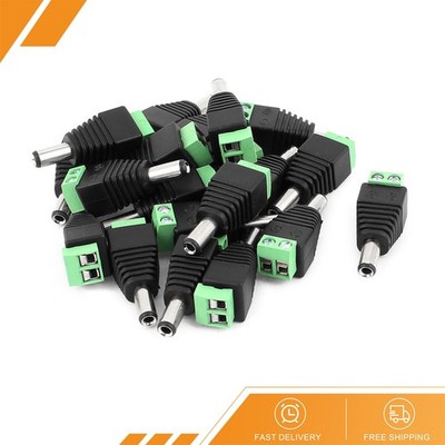 20 Pcs 5.5mm x 2.5mm Male DC Power Jack Terminal Connectors