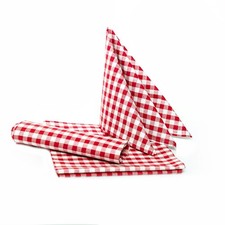 Tischdecke Tischw&auml;sche Bauernkaro kariert Z&uuml;chen Vichy Baumwolle rot-wei&szlig;
